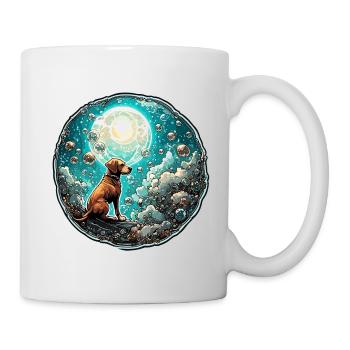 Animal dans bulle de savon / enfantin / mignon / chien - Mug blanc - blanc - Droite