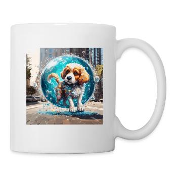 Animal in Soap Bubble / Childlike / Cute / Dog - Mug - white - Right