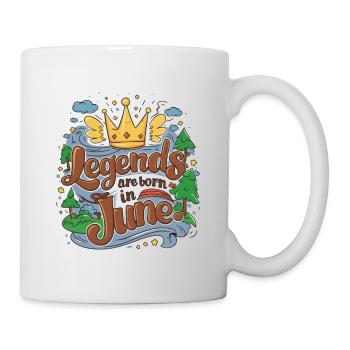 Legends are born in June - Tasse - Weiß - Rechts
