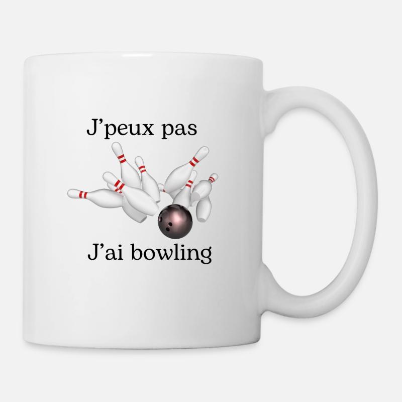 Cadeau j'peux pas, j'ai bowling - Mug blanc - blanc