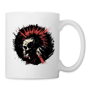 "Rebellion Resonance" - Punk Skull Inferno - Tasse - Weiß - Rechts