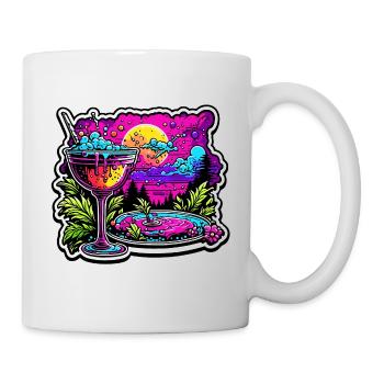 Abstrait / Cocktail / Coucher de soleil / Nourriture / - Mug blanc - blanc - Droite