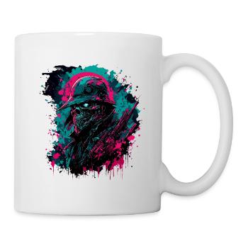 Pirat / Ahoi / Anker / Kapitän / Totenkopf / Rum - Tasse - Weiß - Rechts