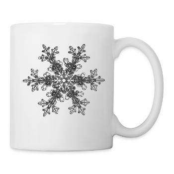 snowflake 7 black - Tasse - Weiß - Rechts