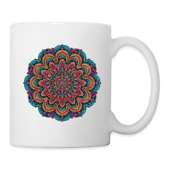 Psychedelisches Mandala Trippy - Tasse - Weiß - Rechts