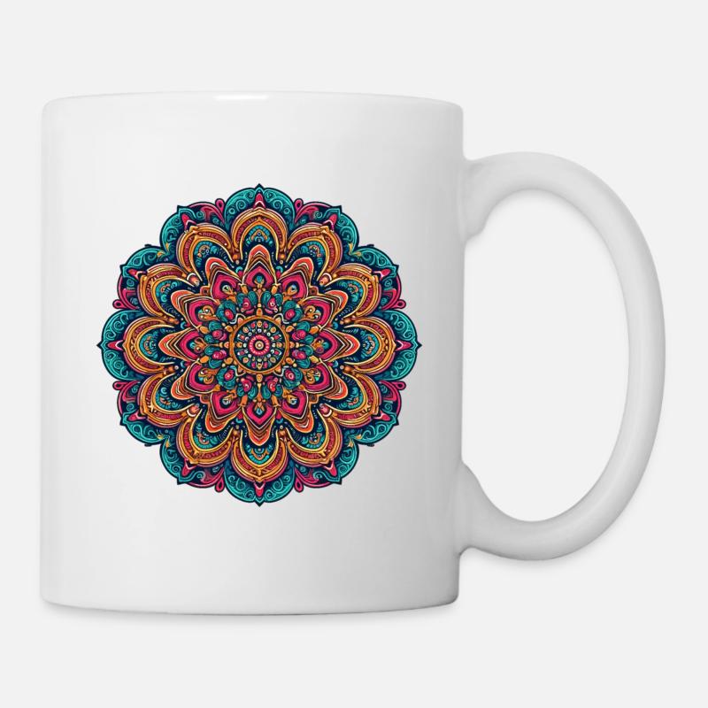 Mandala psychédélique Trippy - Mug blanc - blanc
