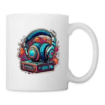 Casque / Audio / Musique / Son / Cool - Mug blanc - blanc - Droite