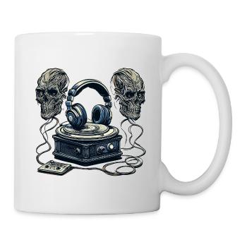 Headphones / Audio / Music / Skull / Cool - Mug - white - Right