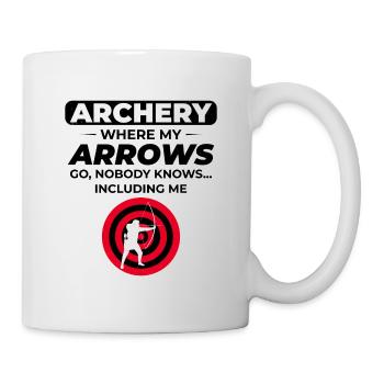 Bogenschießen Ziele Bogenschütze Bullseye Schießsport - Tasse - Weiß - Rechts