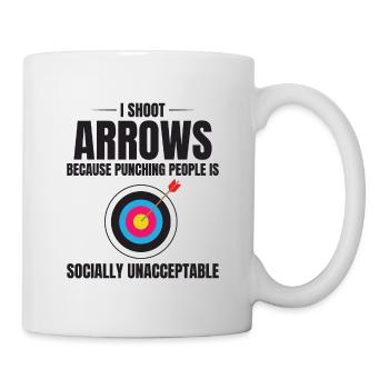 Bogenschießen Ziele Bogenschütze Bullseye Schießsport - Tasse - Weiß - Rechts