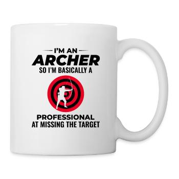 Bogenschießen Ziele Bogenschütze Bullseye Schießsport - Tasse - Weiß - Rechts