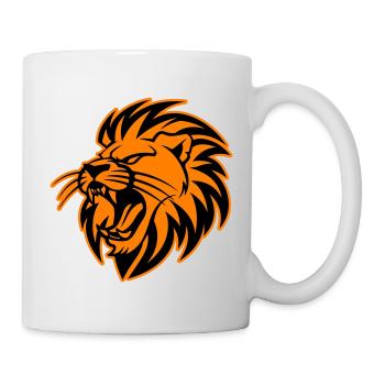 Symbole de la tête de lion Lion - Mug blanc - blanc - Droite