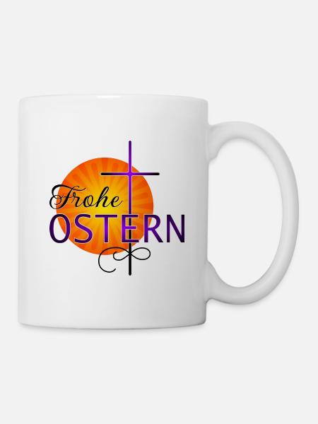 Frohe Ostern - Tasse - Weiß