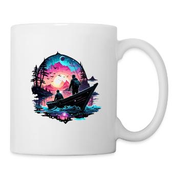 Angler Siluette / Fishing / Fish / Lake / Sport - Mug - white - Right