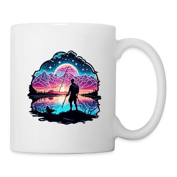 Angler Siluette / Fishing / Fish / Lake / Sport - Mug - white - Right