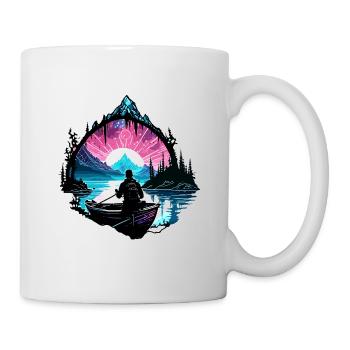 Angler Siluette / Fishing / Fish / Lake / Sport - Mug - white - Right