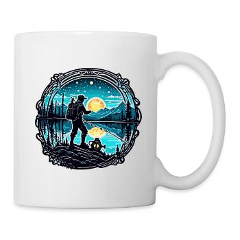 Angler Siluette / Fishing / Fish / Lake / Sport - Mug - white - Right