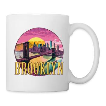 Brooklyn Brücke Bridge Manhattan Skyline New York - Tasse - Weiß - Rechts