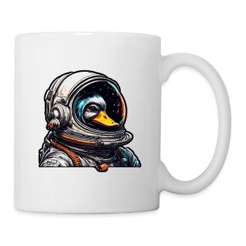 Astronaute / Espace / Animal / Canard / Vaisseau spatial - Mug blanc - blanc - Droite