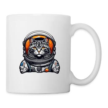 Astronaute / Espace / Animal / Chat / Vaisseau spatial - Mug blanc - blanc - Droite
