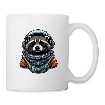 Astronaut / Space / Animal / Raccoon / Spaceship - Mug - white - Right