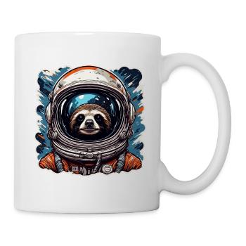 Astronaut / Weltall / Tier / Faultier / Raumschiff - Tasse - Weiß - Rechts