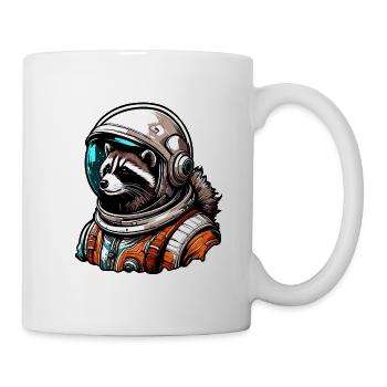 Astronaut / Space / Animal / Raccoon / Spaceship - Mug - white - Right