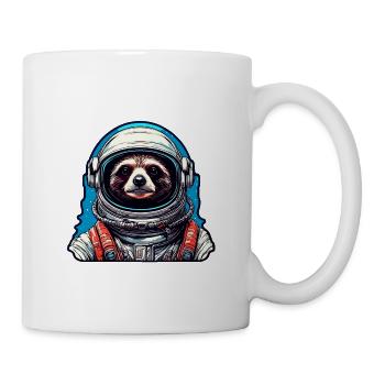 Astronaut / Space / Animal / Raccoon / Spaceship - Mug - white - Right