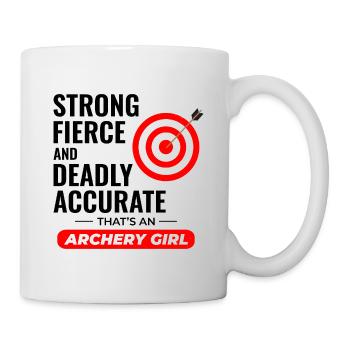 Bogenschießen Ziele Bogenschütze Bullseye Schießen Sport - Tasse - Weiß - Rechts