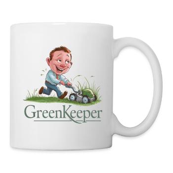 Greenkeeper Rasenmäher Gärtner Garten Geschenkidee - Tasse - Weiß - Rechts