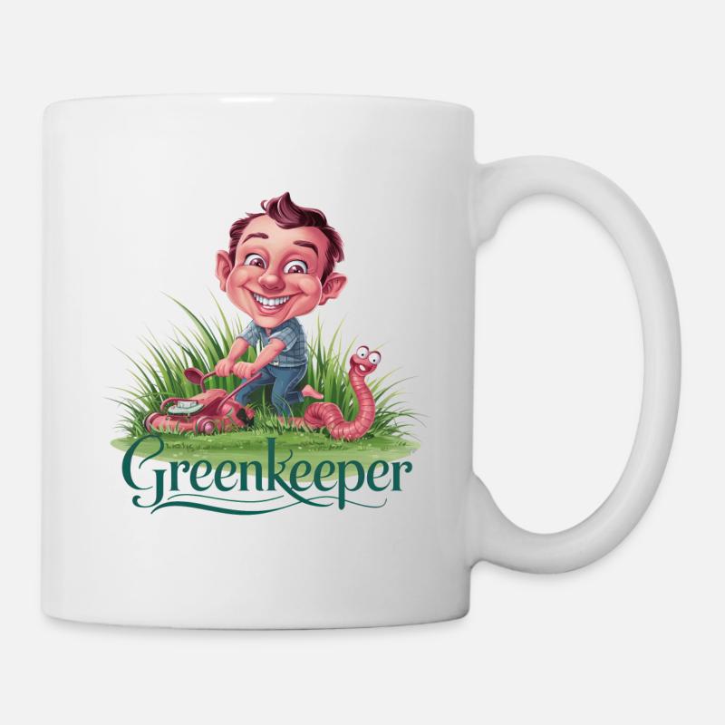 Greenkeeper Rasenmäher Gärtner Garten Geschenkidee - Tasse - Weiß