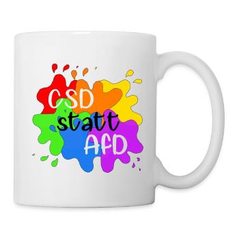 CSD statt AfD - Tasse - Weiß - Rechts