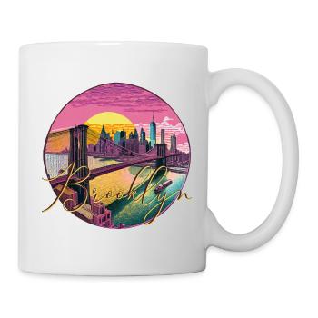 Brooklyn Brücke Bridge Manhattan Skyline New York - Tasse - Weiß - Rechts