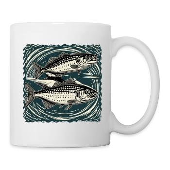 Fisch / Tier / Aquarium / Wasser / Teich / See - Tasse - Weiß - Rechts