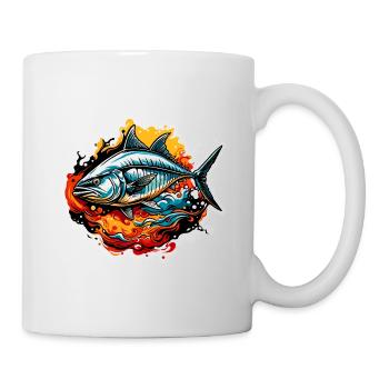 Fisch / Tier / Aquarium / Wasser / Teich / See - Tasse - Weiß - Rechts