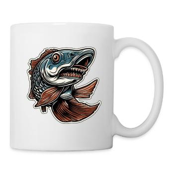 Fisch / Tier / Aquarium / Wasser / Teich / See - Tasse - Weiß - Rechts