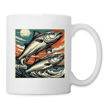 Fisch / Tier / Aquarium / Wasser / Teich / See - Tasse - Weiß - Rechts