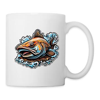 Fisch / Tier / Aquarium / Wasser / Teich / See - Tasse - Weiß - Rechts