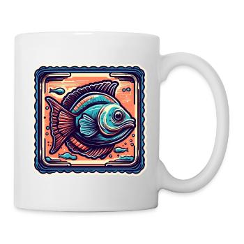 Fisch / Tier / Aquarium / Wasser / Teich / See - Tasse - Weiß - Rechts