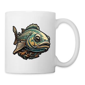 Fisch / Tier / Aquarium / Wasser / Teich / See - Tasse - Weiß - Rechts