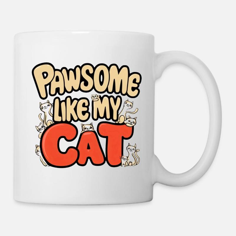 Pawsome like my Cat - Mug - white