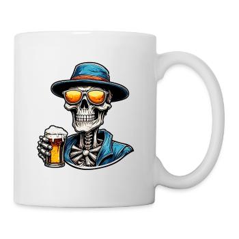 Skull / Totenkopf / Skelett / Gothic / Tattoo - Tasse - Weiß - Rechts