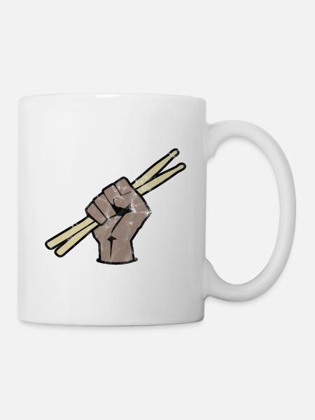 Schlagzeug Schlagzeuger - Tasse - Weiß