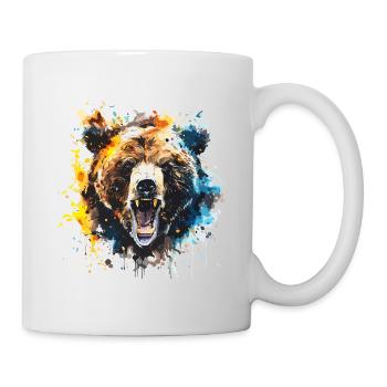 Grizzly, ours, bear - Mug blanc - blanc - Droite