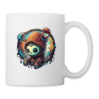Astronaut / Space / Animal / Hedgehog / Spaceship - Mug - white - Right