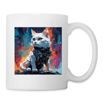Astronaute / Espace / Animal / Chat / Vaisseau spatial - Mug blanc - blanc - Droite