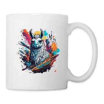 Astronaut / Space / Animal / Llama / Spaceship - Mug - white - Right
