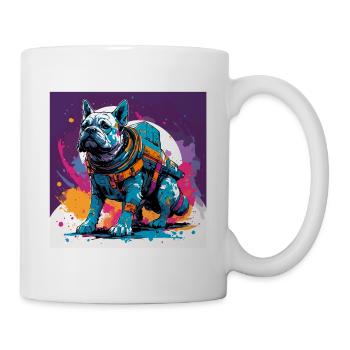 Astronaut / Space / Animal / Dog / Spaceship - Mug - white - Right