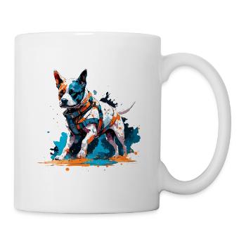 Astronaut / Space / Animal / Dog / Spaceship - Mug - white - Right