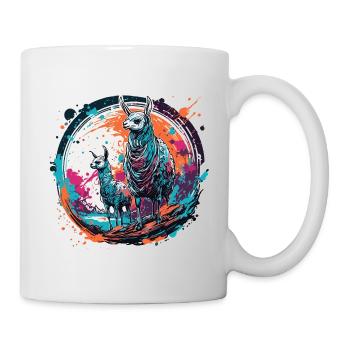 Astronaut / Space / Space / Spaceship / Llama - Mug - white - Right